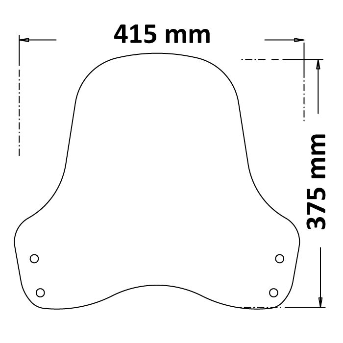High windshield for BMW R nineT Urban G/S (21-23)