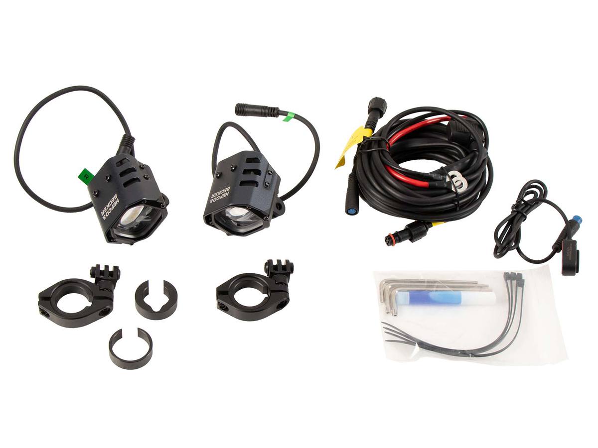 LED auxiliary headlight Nova incl. universal mounting for tube Ø18-25mm Hepco & Becker