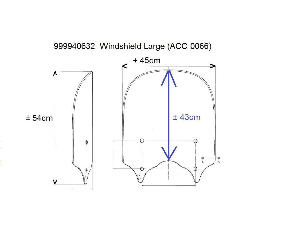 Windshield HIGH Quick Release for Vulcan S (Bj.15-19) Original Kawasaki