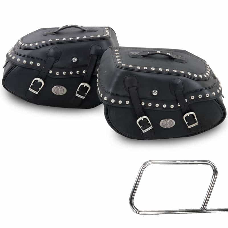 Side case set Buffalo Big Custom black for tube bag holder Hepco & Becker
