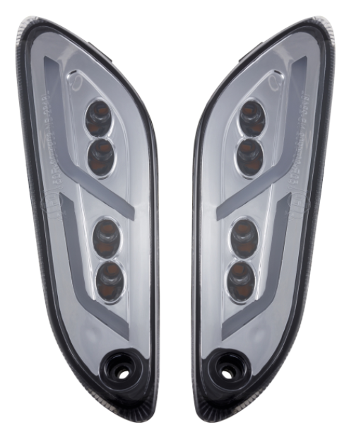 Turn signal kit front & rear for Vespa Primavera/Sprint 125-150cc 2T/4T AC, tinted