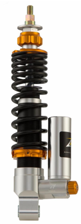 Shock absorber front for Vespa GTS/GTS Super 125-300cc ('14-'16), silver/orange