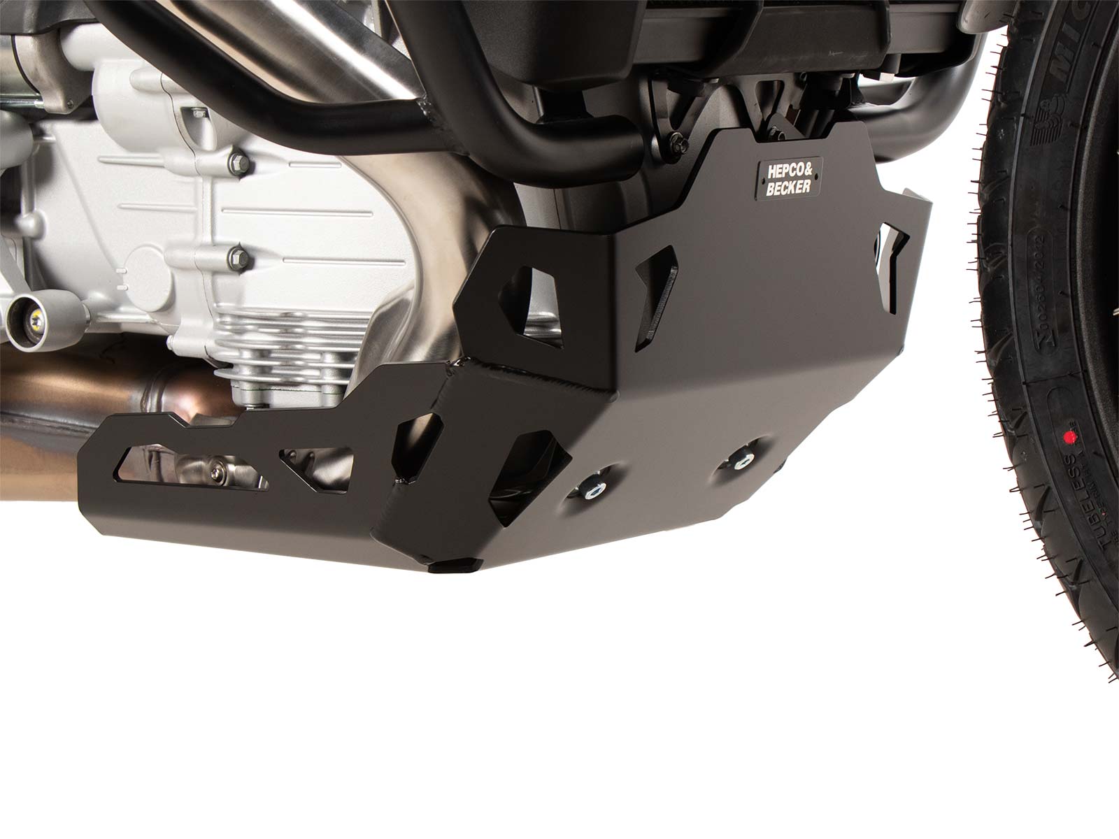 Engine protection plate black for Moto Guzzi Stelvio (24-) Hepco & Becker