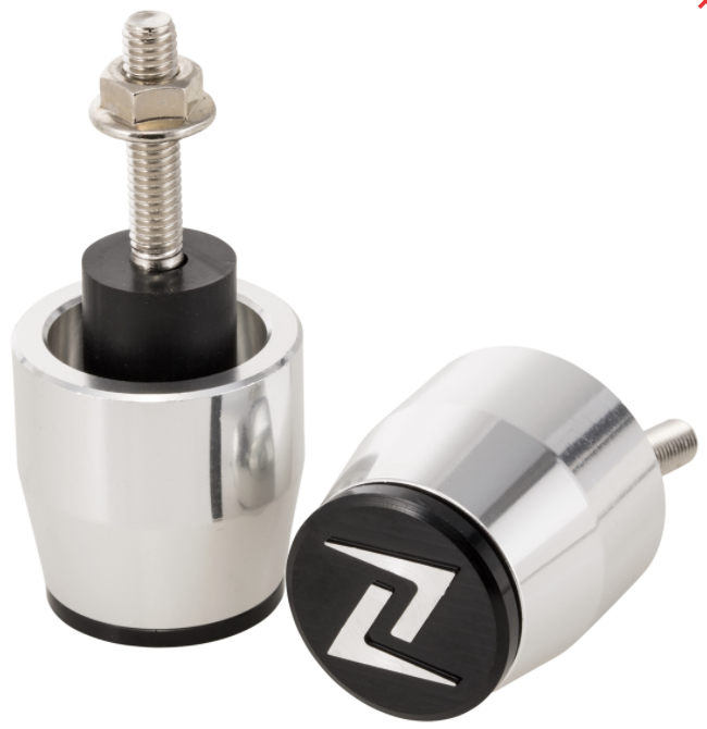 Handlebar end weights left/right for Vespa Primavera/Sprint/ET/LX/LXV/S, silver