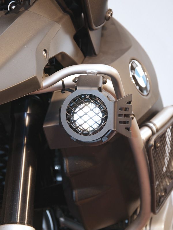 Protection grille for LED auxiliary headlights for BMW R 1200 GS Adventure, black