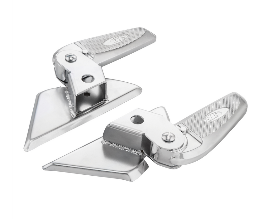 Footrests right and left for Vespa LX /LXV /S 50-150cc, chrome / chrome