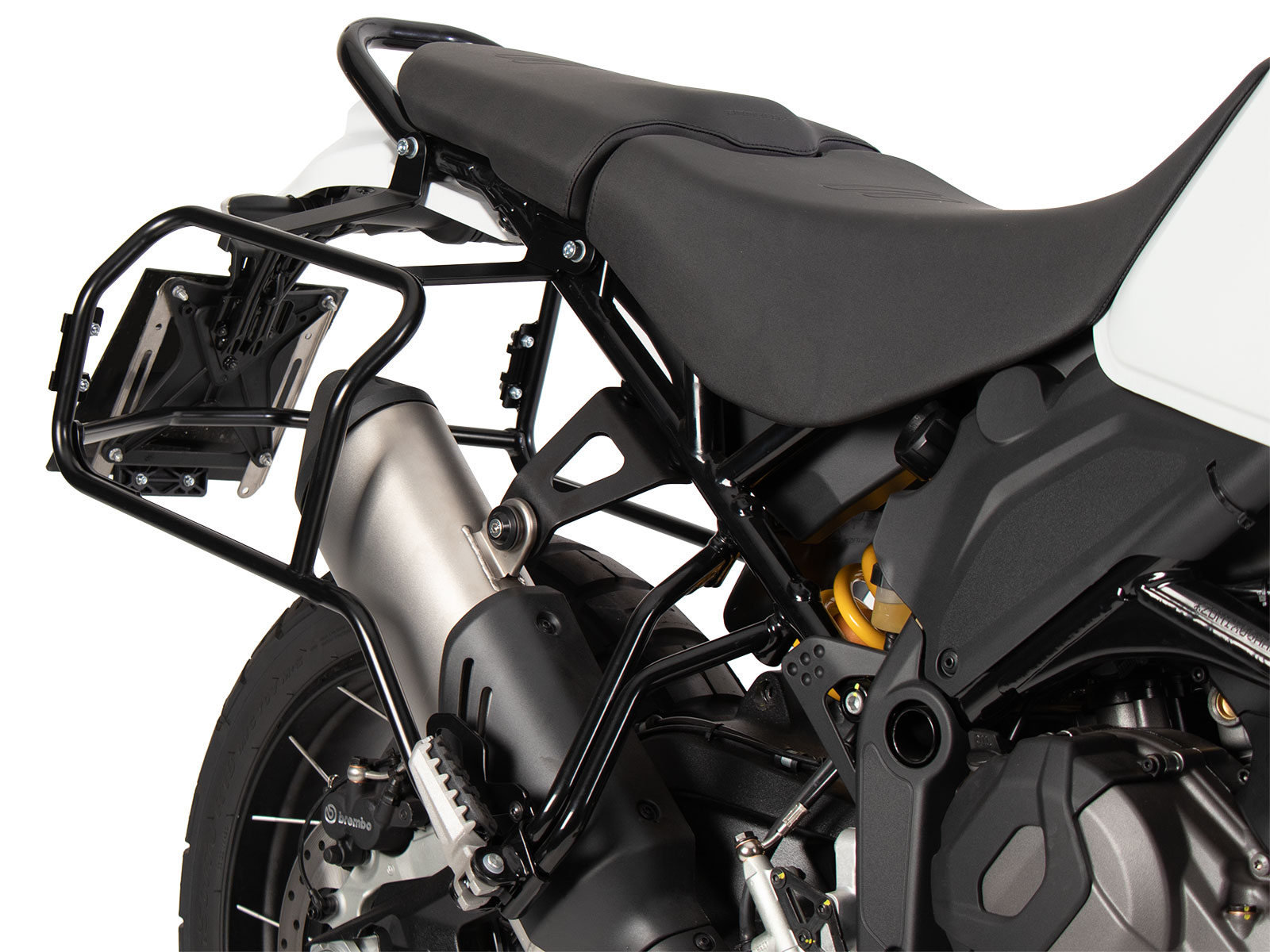 Case carrier set Cutout carrier incl. case set Xplorer Cutout black for Ducati Desert X Rally (24-)