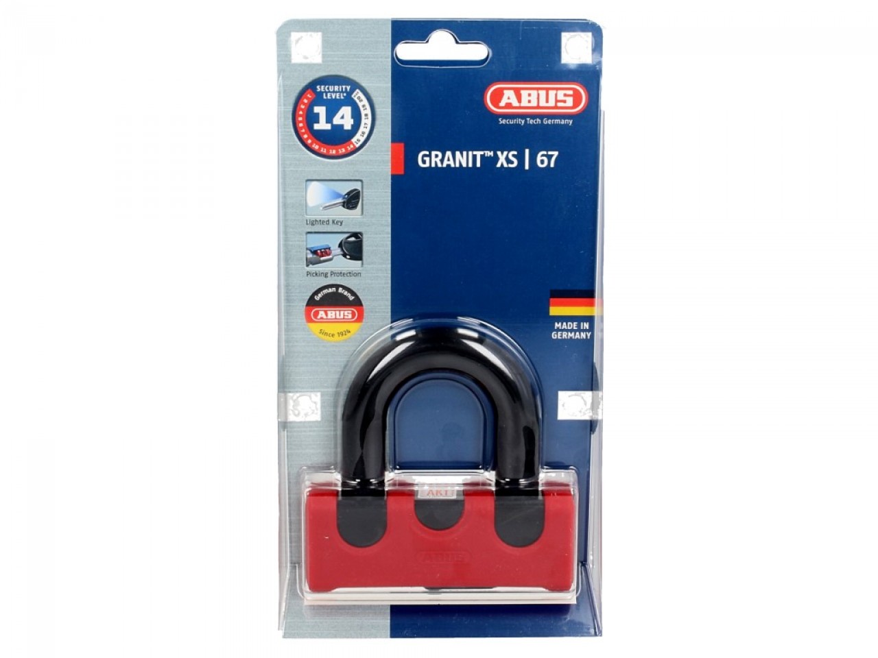 ABUS U-lock Granit Power XS 67 for motorcycle, scooter & Vespa