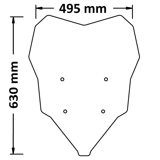 Middle windshield for BMW F 900 XR (21-22), lightly tinted