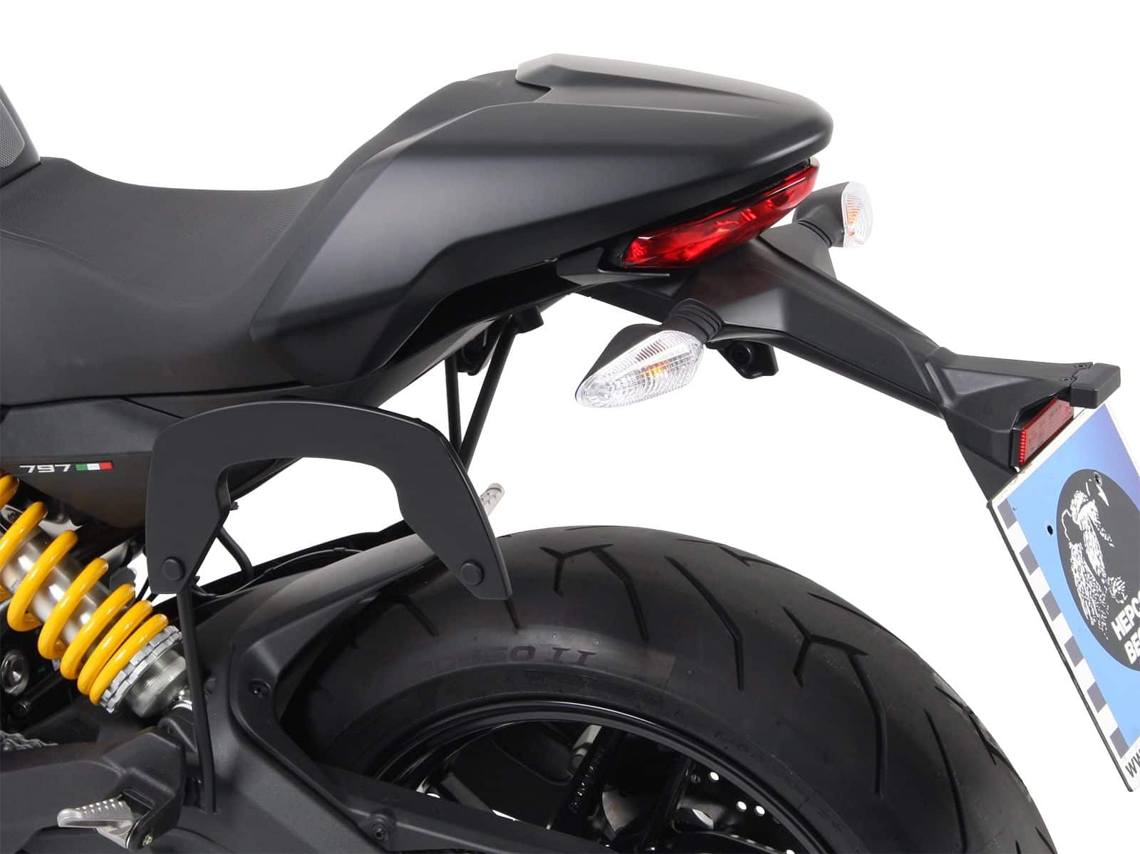 C-Bow side carrier black for Ducati Monster 797 (17-20) Hepco & Becker