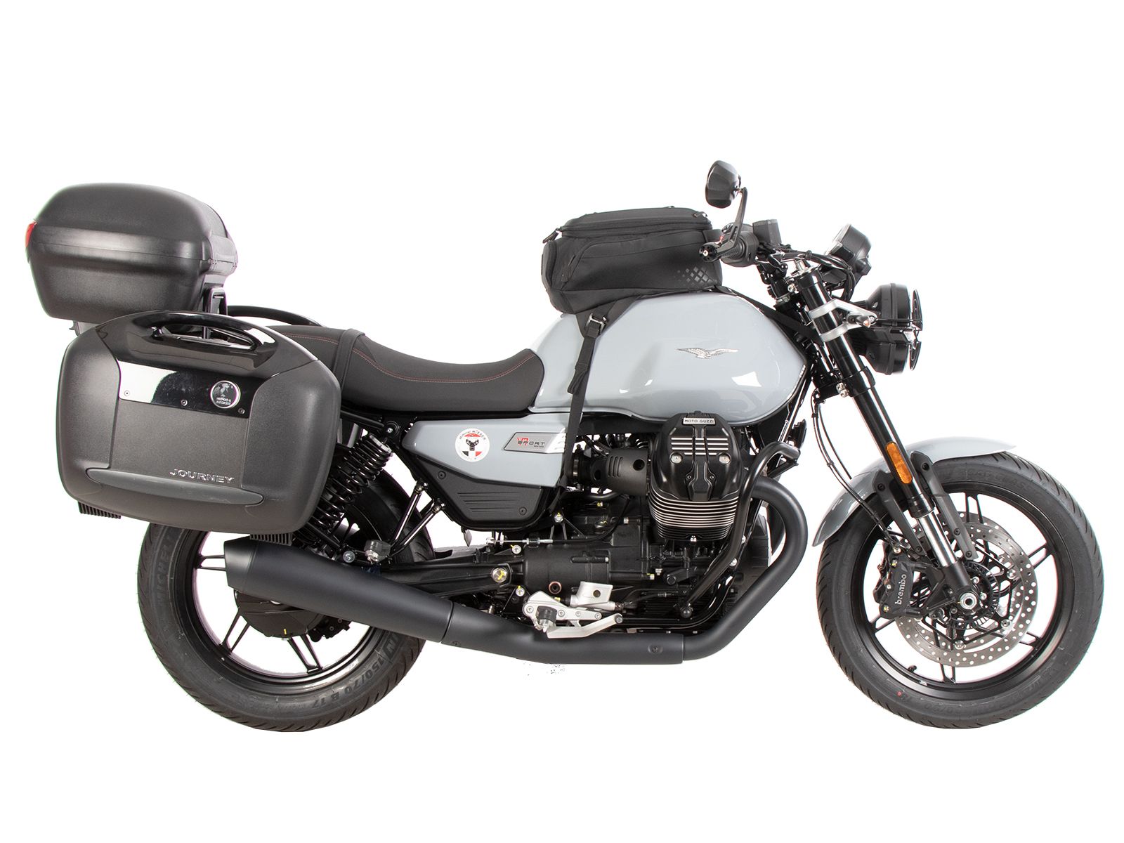 Tubular luggage rack top case carrier black for Moto Guzzi V7 850 Sport (25-) Hepco & Becker