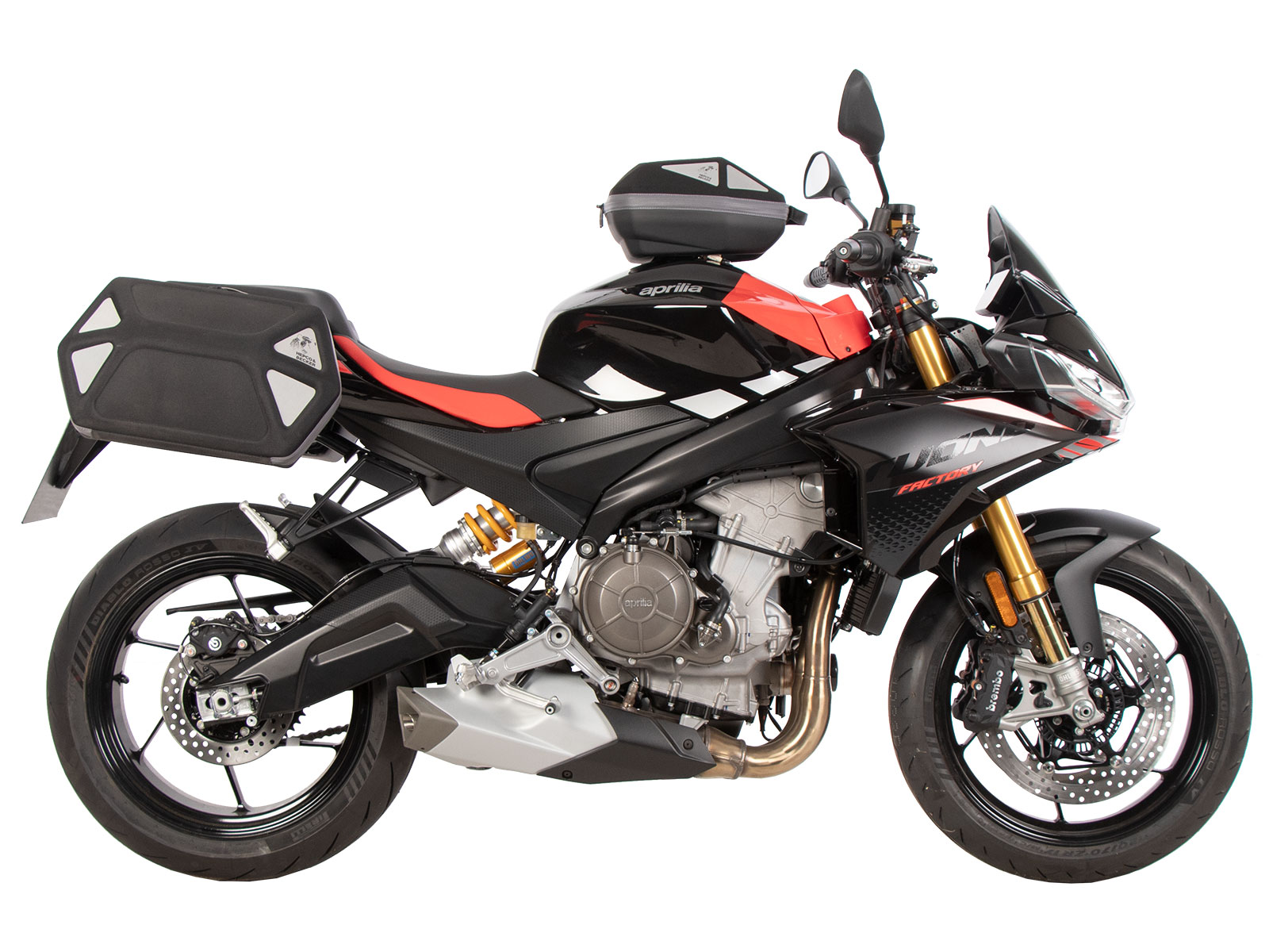 C-Bow side carrier black for Aprilia Tuono 660 Factory (2022-) Hepco & Becker