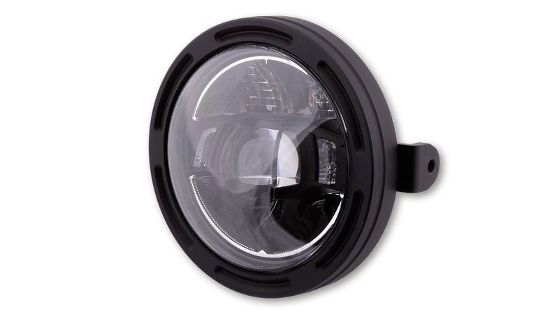 HIGHSIDER pro 5 3/4 inch headlight Frame-R2 Type 10 LED Black Side mounting