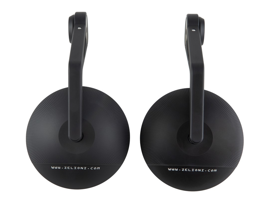 Handlebar end mirror ZELIONI for Vespa, right and left, black matt
