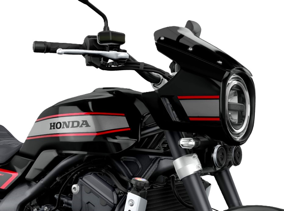 Headlight mask black/red for Honda CB 1000 F (26-) Original