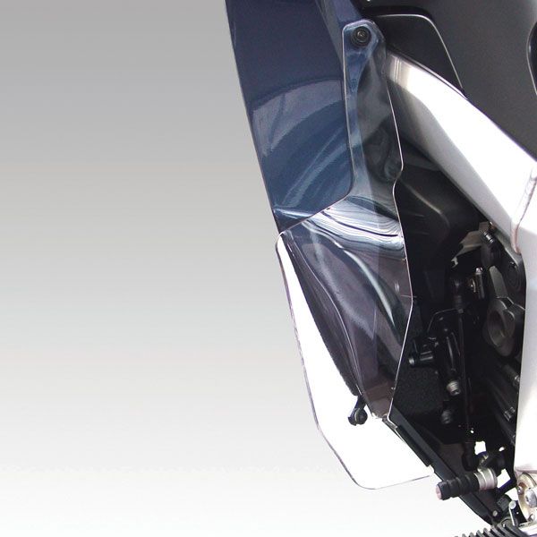 Wind deflector for the leg guards for BMW K 1200 GT /K 1300 GT, smoke gray