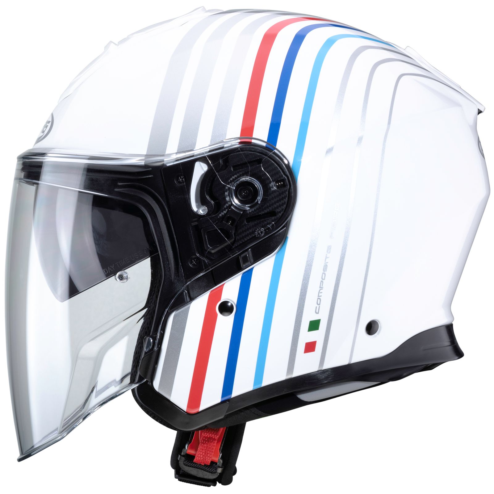 Caberg Helmet Flyon Bakari, white / silver blue red