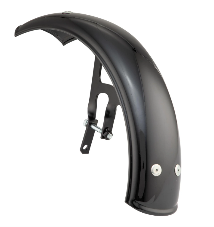 Mudguard Garelli for Vespa PX 80-200cc, metal, black glossy