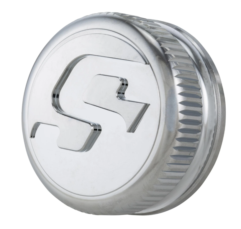 Gas cap for Vespa, chrome