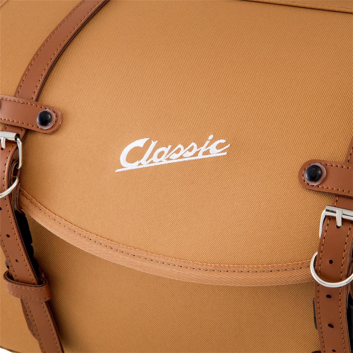 Classic" large bag for luggage carrier for Vespa - brown, nylon
