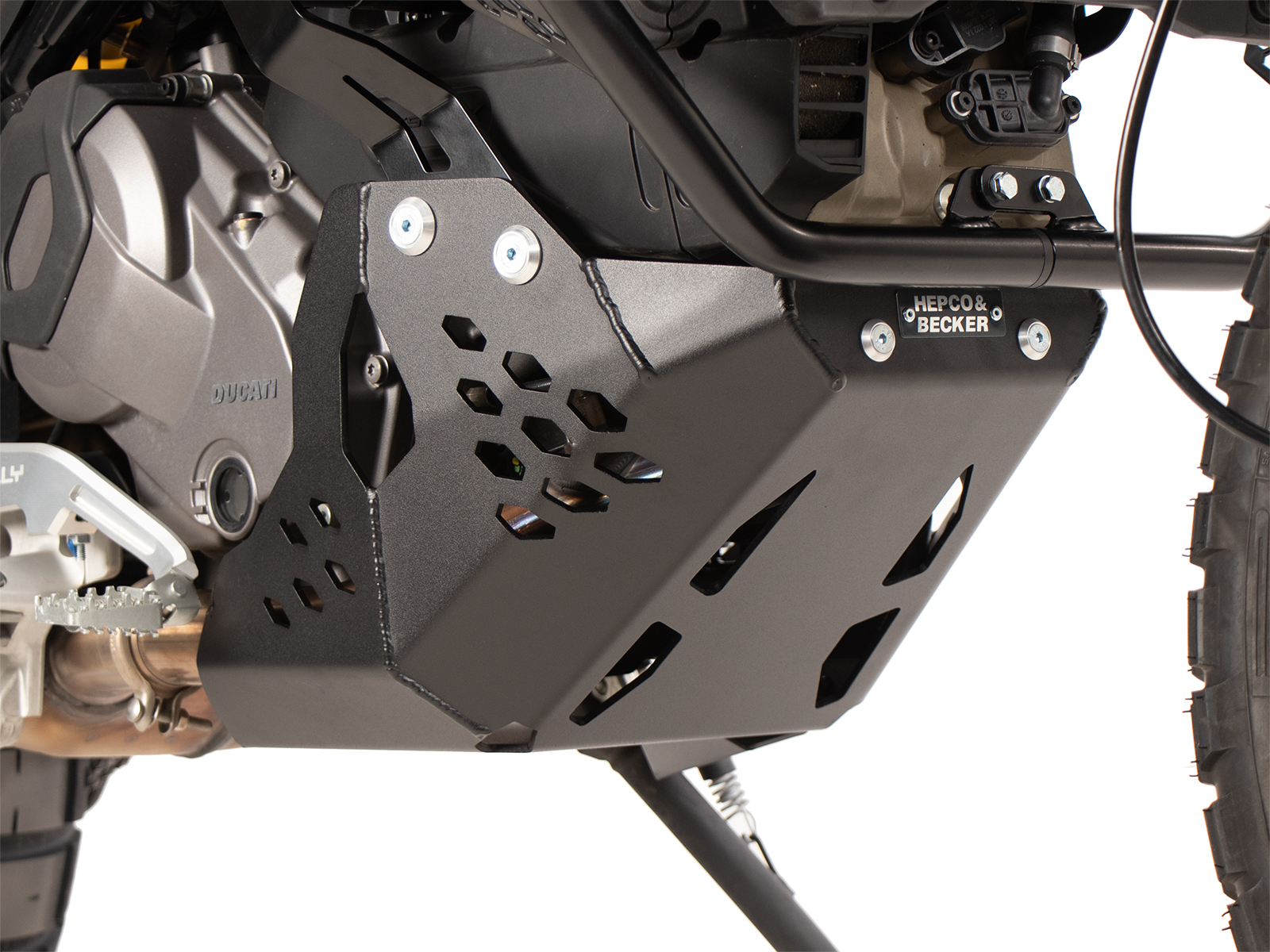 Engine protection plate black for Ducati Desert X Rally (24-) Hepco & Becker