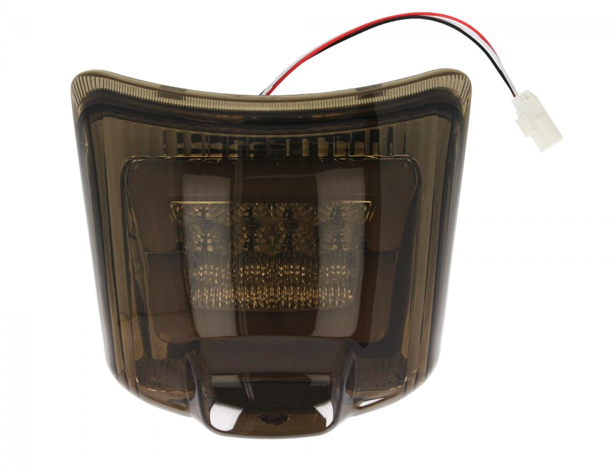 LED taillight black, E-approved for Vespa GTS / GTV (until 2014)