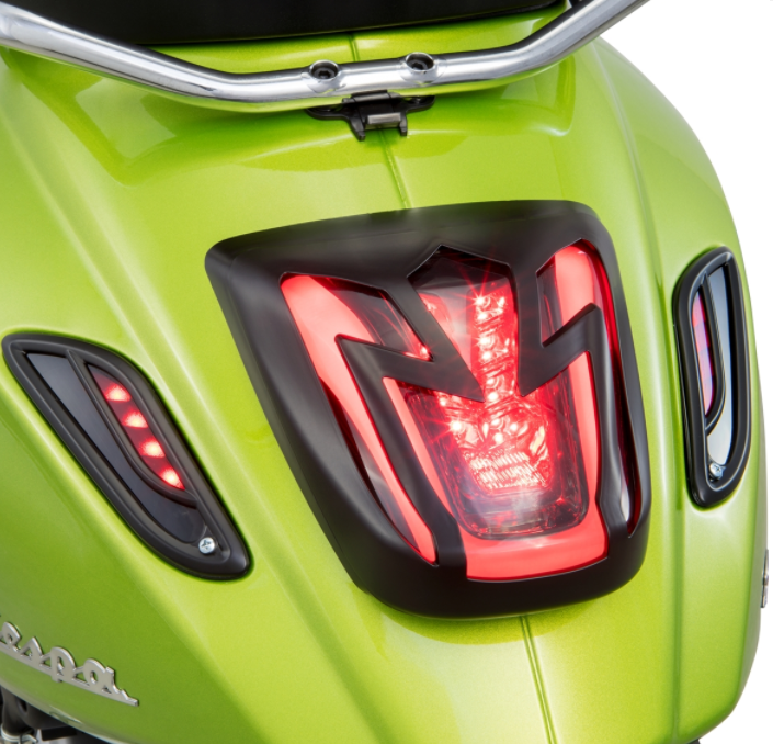 Rear light grid for Vespa Primavera/​Sprint 50-150ccm 2T/​4T AC, matt black