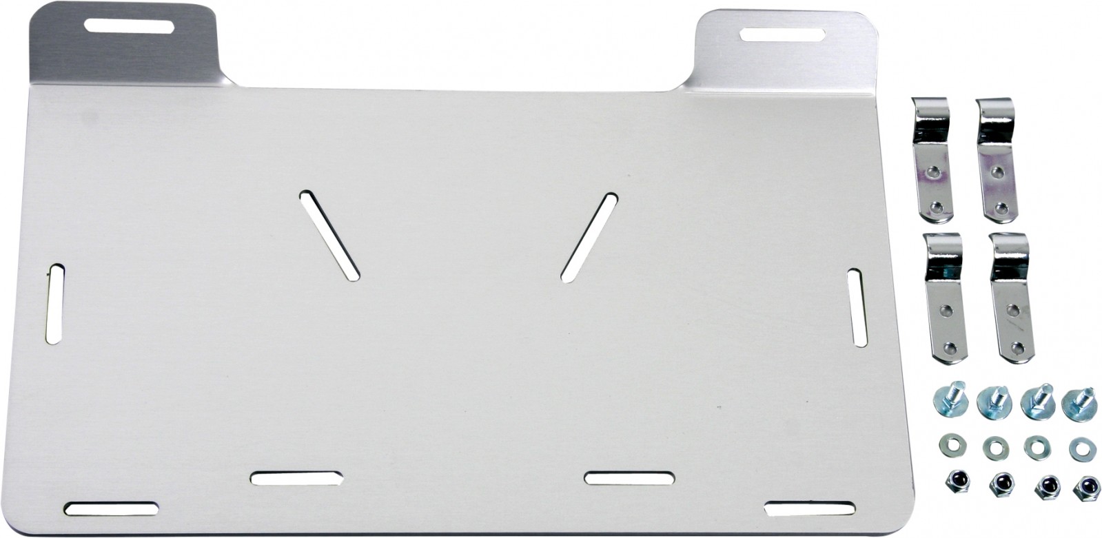 Luggage rack extension aluminum for handbags for mounting on sissy bars with original Hepco rear shelf