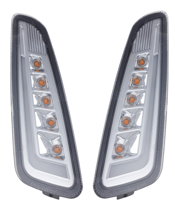 Turn signal kit front & rear for Vespa Primavera/Sprint 125-150cc 2T/4T AC, tinted