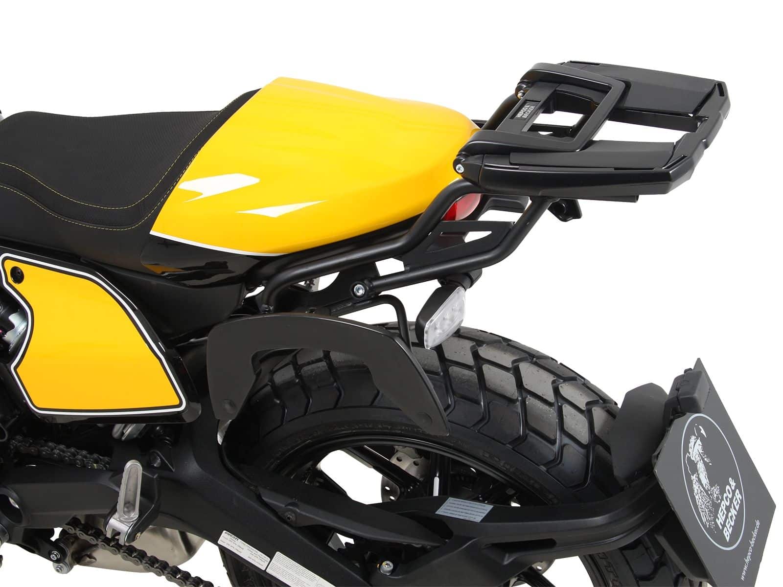 Alurack top case carrier black for Ducati Scrambler 800 (19-22) Hepco & Becker