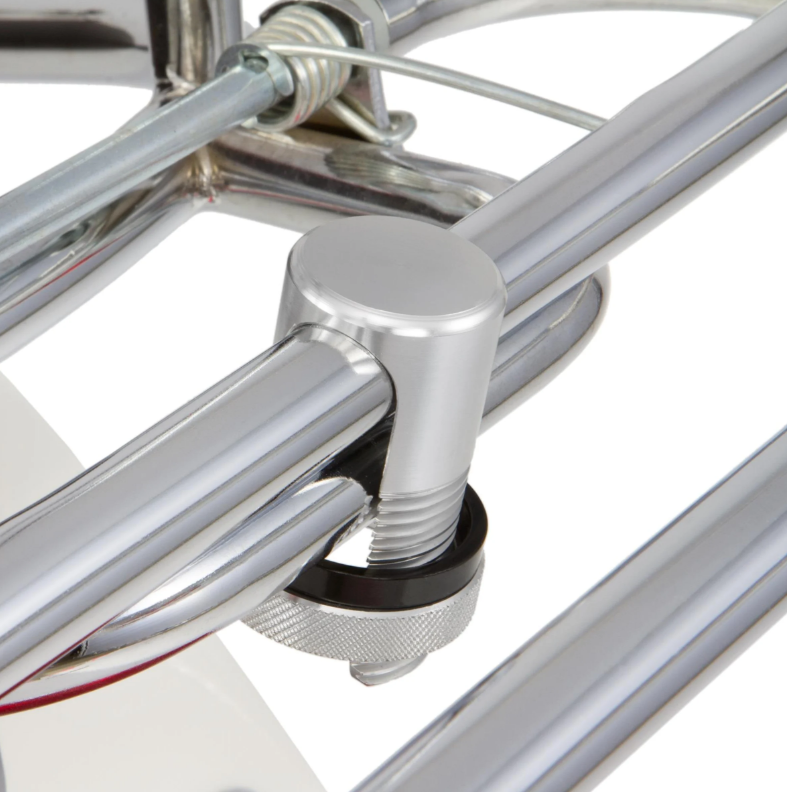 Retaining clip luggage carrier for Vespa, aluminum, silver