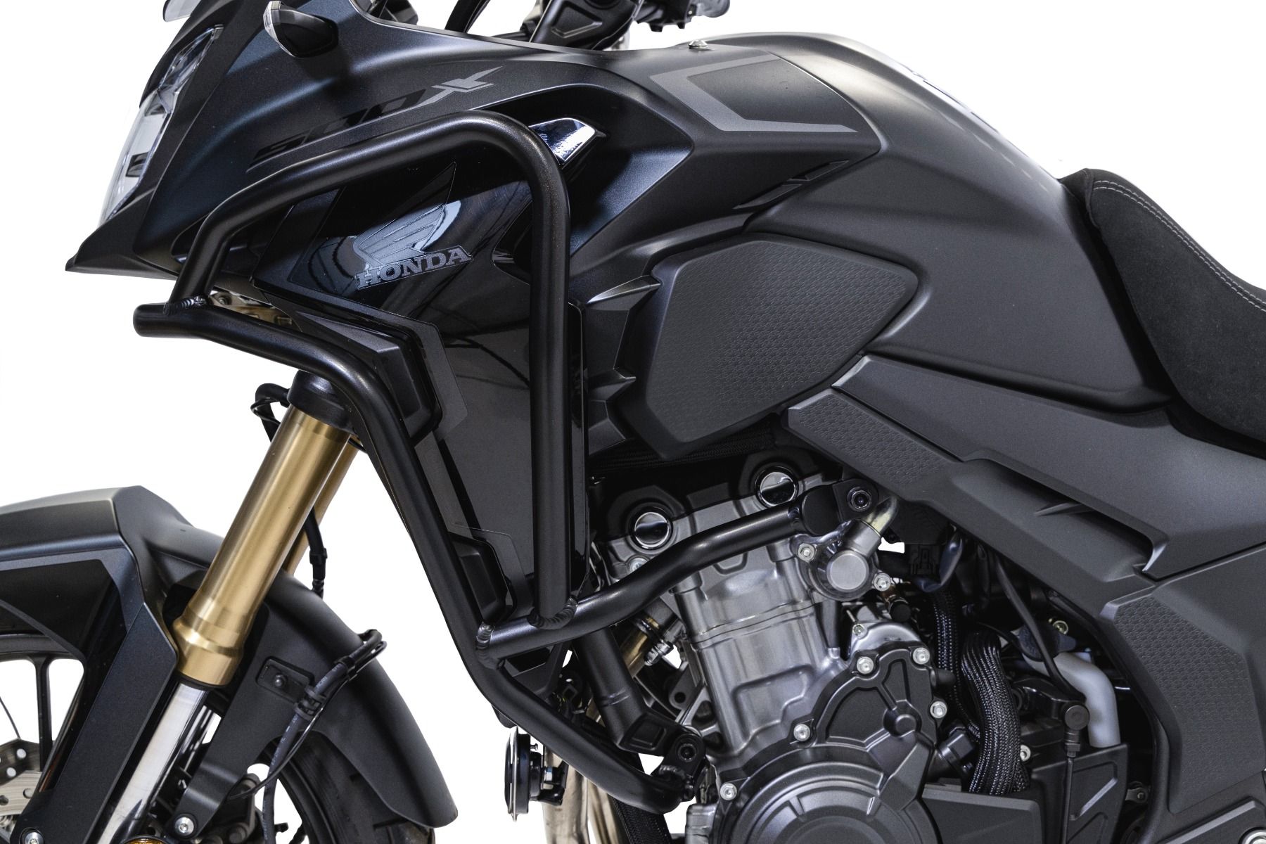 Crash bar made of aluminum, top for Honda CB 500 X, black