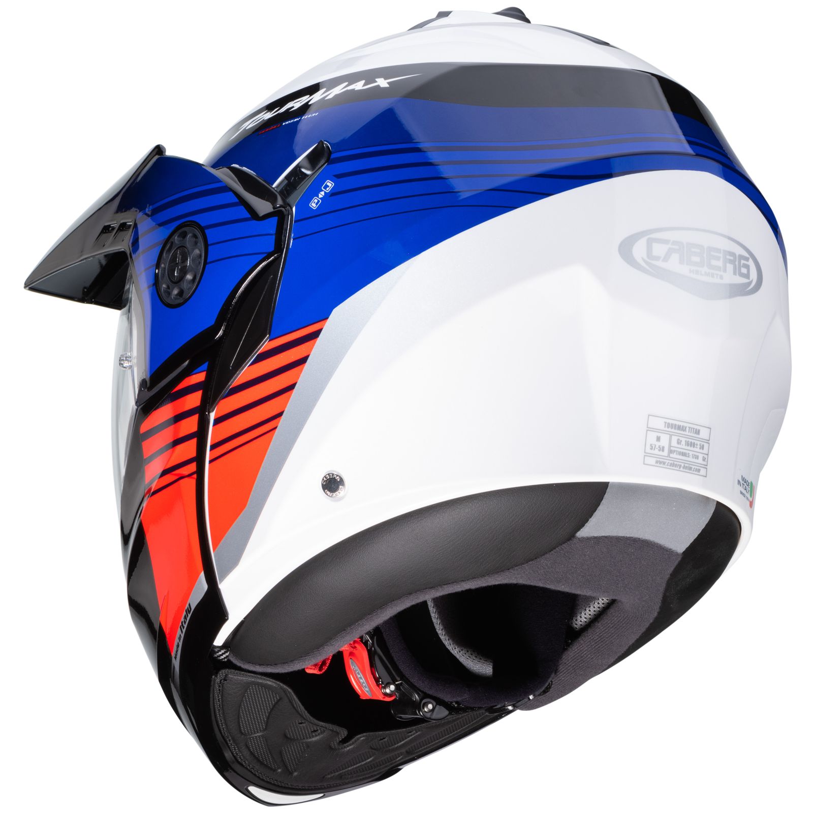 Caberg Helmet Tourmax Titan, white / blue-red
