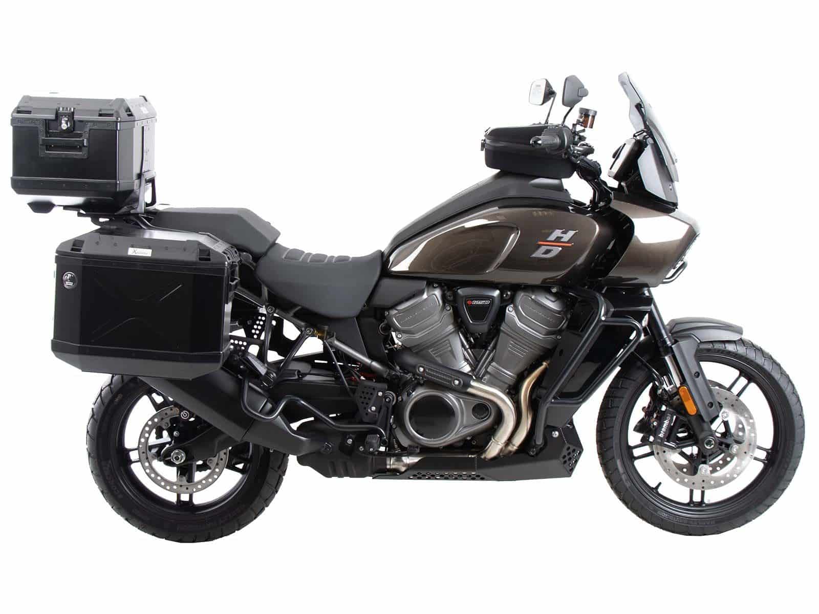 Alurack top case carrier black for Harley Davidson Pan America (21-) Hepco & Becker