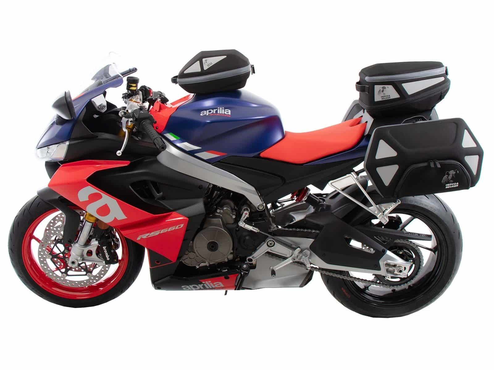 C-Bow side carrier black for Aprilia Tuono 660 (20-21) / RS 660 (20-24) Hepco & Becker