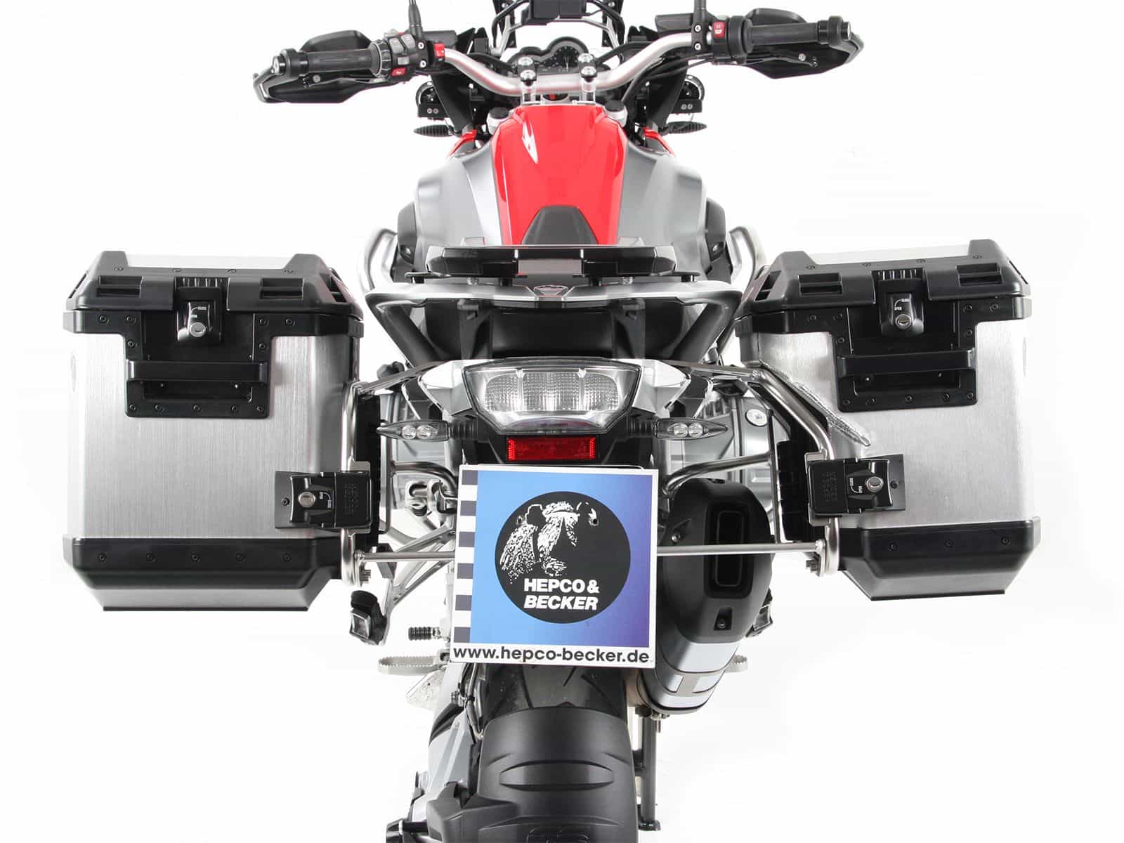 Case carrier set Cutout carrier incl. case set Xplorer Cutout silver for BMW R 1200 GS LC Adventure