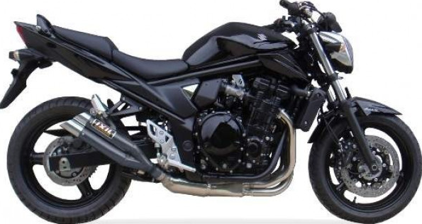IXIL HYPERLOW BLACK XL stainless steel rear silencer for Suzuki GSF 650 / 1250 Bandit, GSX 650 F / 1250 F