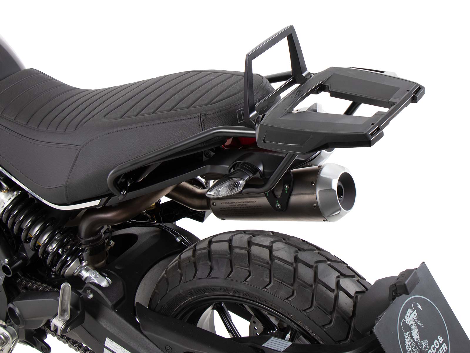 Alurack top case carrier black for Ducati Scrambler 1100 Dark Pro /Pro /Sport Pro (21-24)