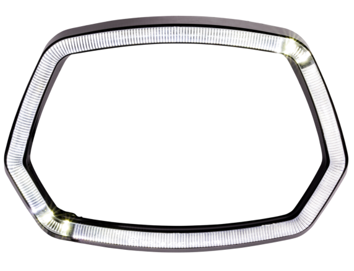 Lamp ring black shiny LED light ring for Vespa Sprint 50cc 2T/4T ('13-'18)