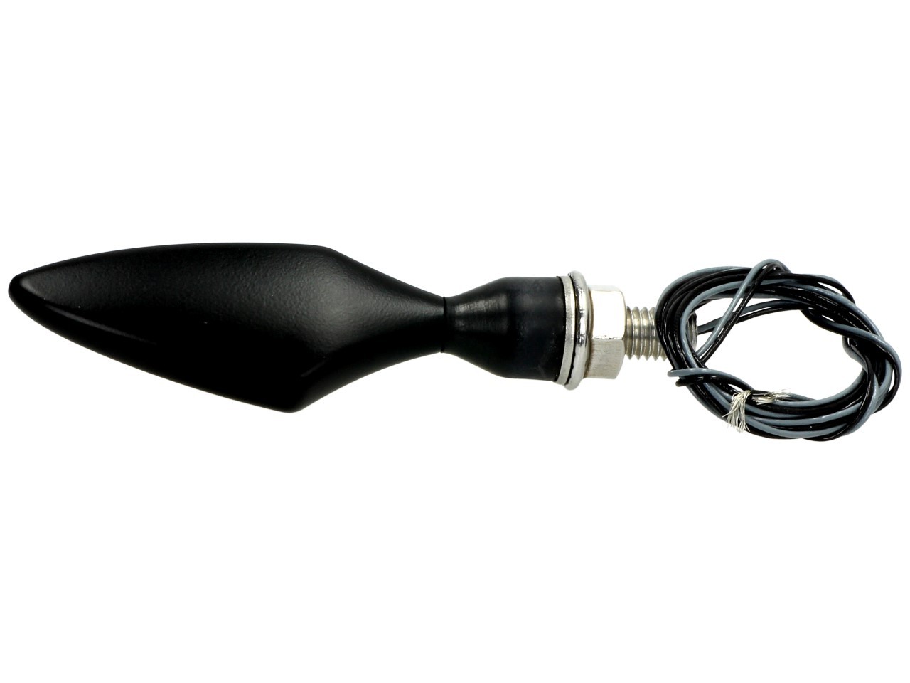 Kellermann turn signal, rhombus, steel, LED, VL/HR, 12 V, black satin, M8x20, E-tested