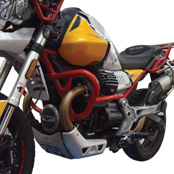 Engine guard red for Moto Guzzi V85 TT