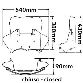 Height-adjustable windshield for BMW R 1200 GS Adventure
