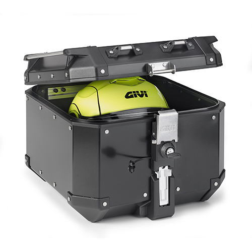 Trekker Outback 42 liter MONOKEY top case aluminum black Givi