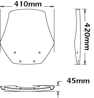 Enlarged windshield, original type for BMW R 1100 RS (92-01), light smoke