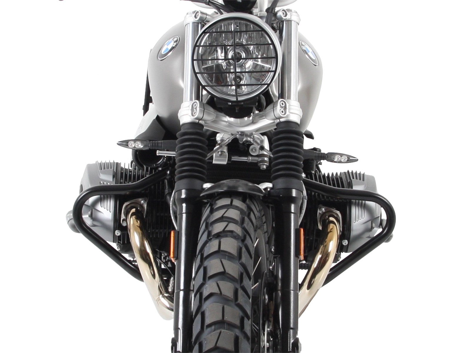 Engine guard silver for BMW R nineT Scrambler (16-23) Hepco & Becker