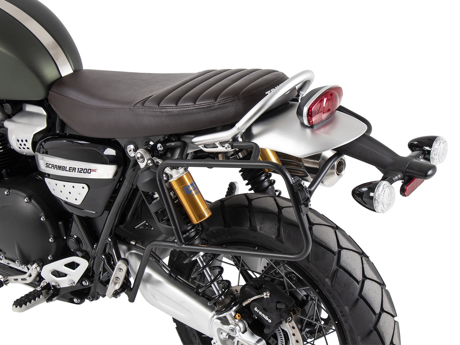 Side case carrier fixed screwed on one side left black for Triumph Scrambler 1200 XC (2019-)