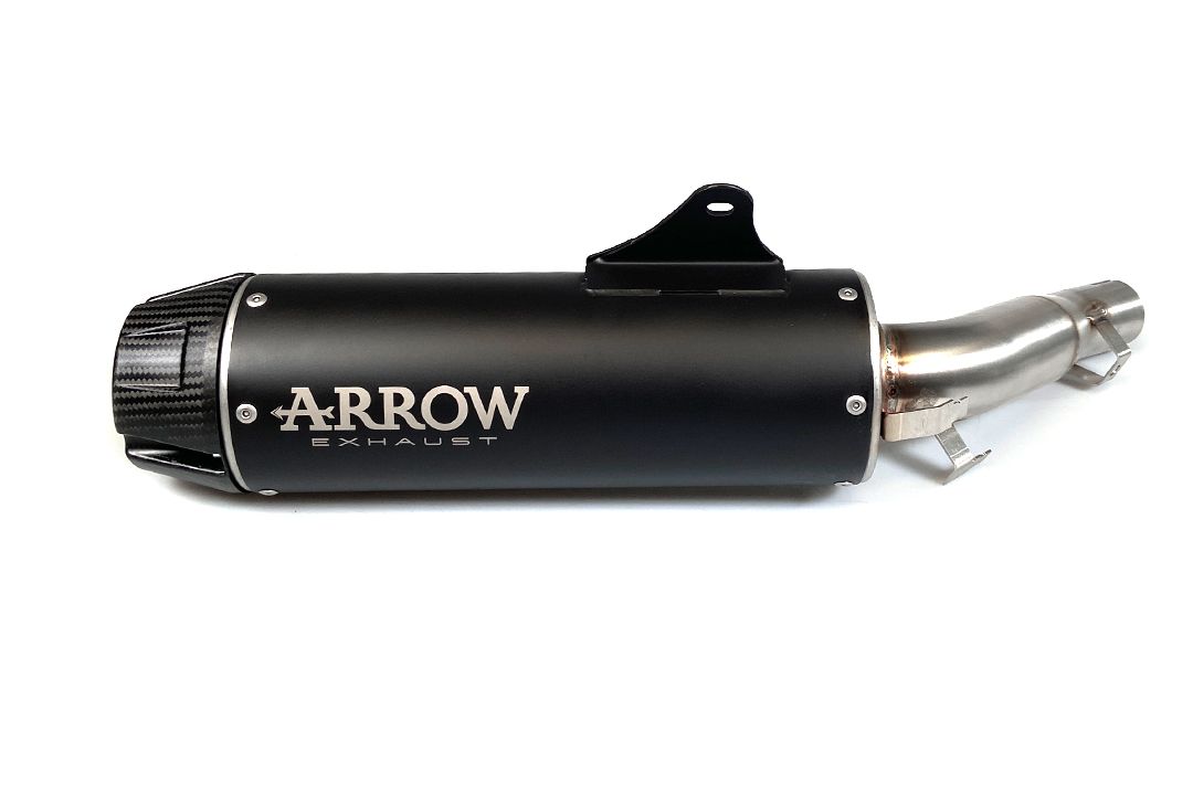 ARROW Exhaust REBEL DARK Slip-On with carbon end cap for Honda CMX 1100 Rebel (21-25)