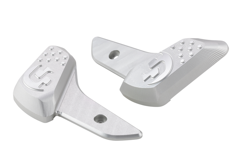 Footrests right and left for Vespa Primavera /Sprint 50-150ccm 2T/4T AC, silver matt