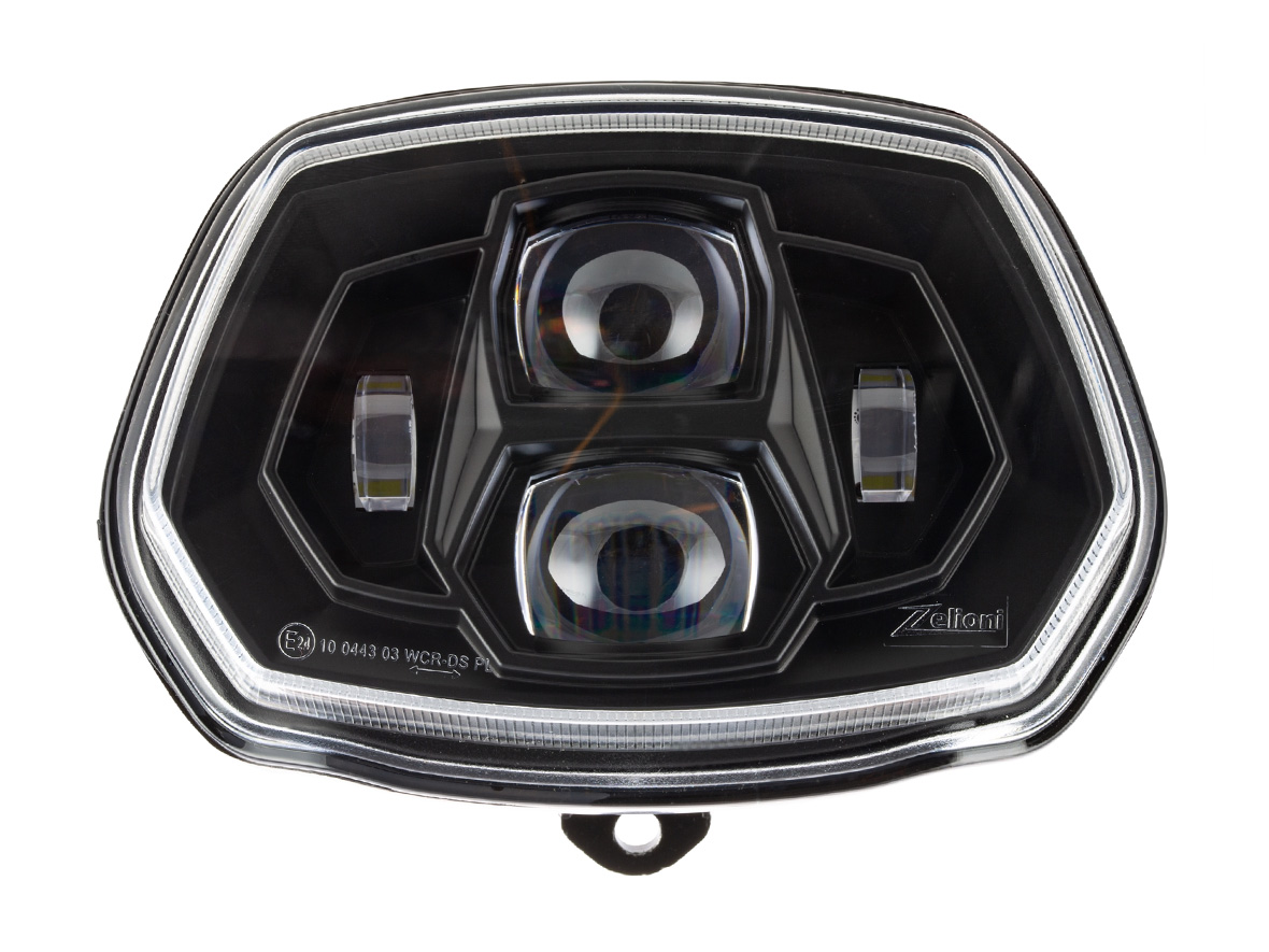 Headlight LED Zelioni for Vespa Sprint 50-150ccm 2T/4T ('13-'18) (with E-number)
