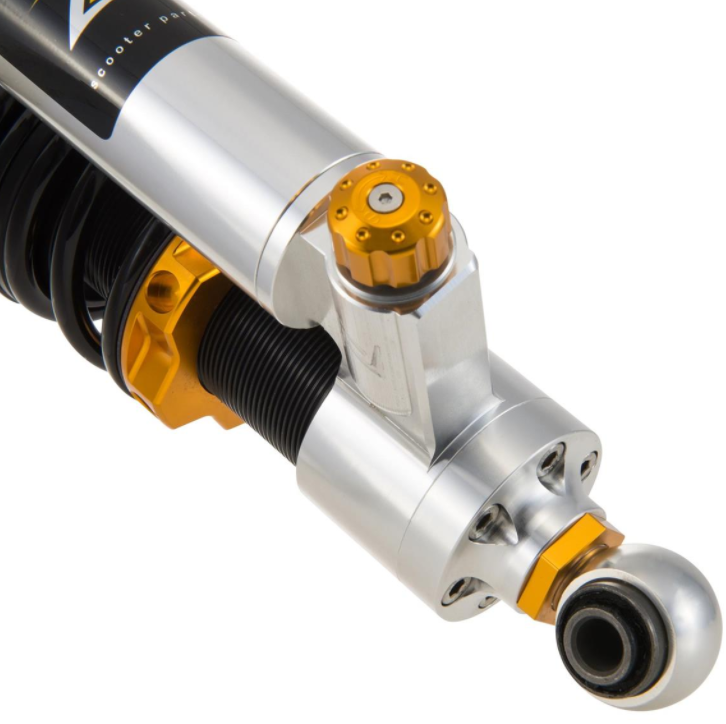 Rear shock absorber for Vespa Primavera/Sprint 125 -150cc ('14-), silver/orange/black